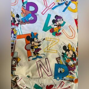 VTG Mickey and Friends ABC's Alphabet twin size fitted & flat sheets!